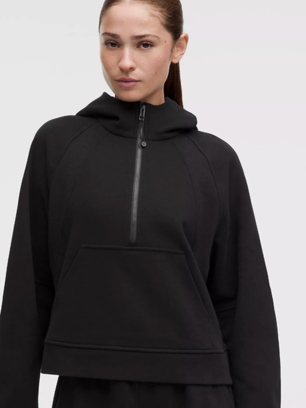 Lululemon Scuba Oversized Half Zip Hoodie Black XS/S